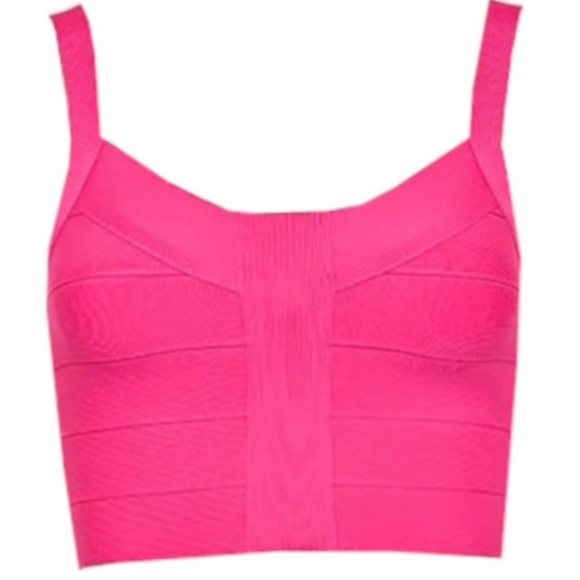 AKIRA Hot Pink Bandage Crop Top - Picture 2 of 8